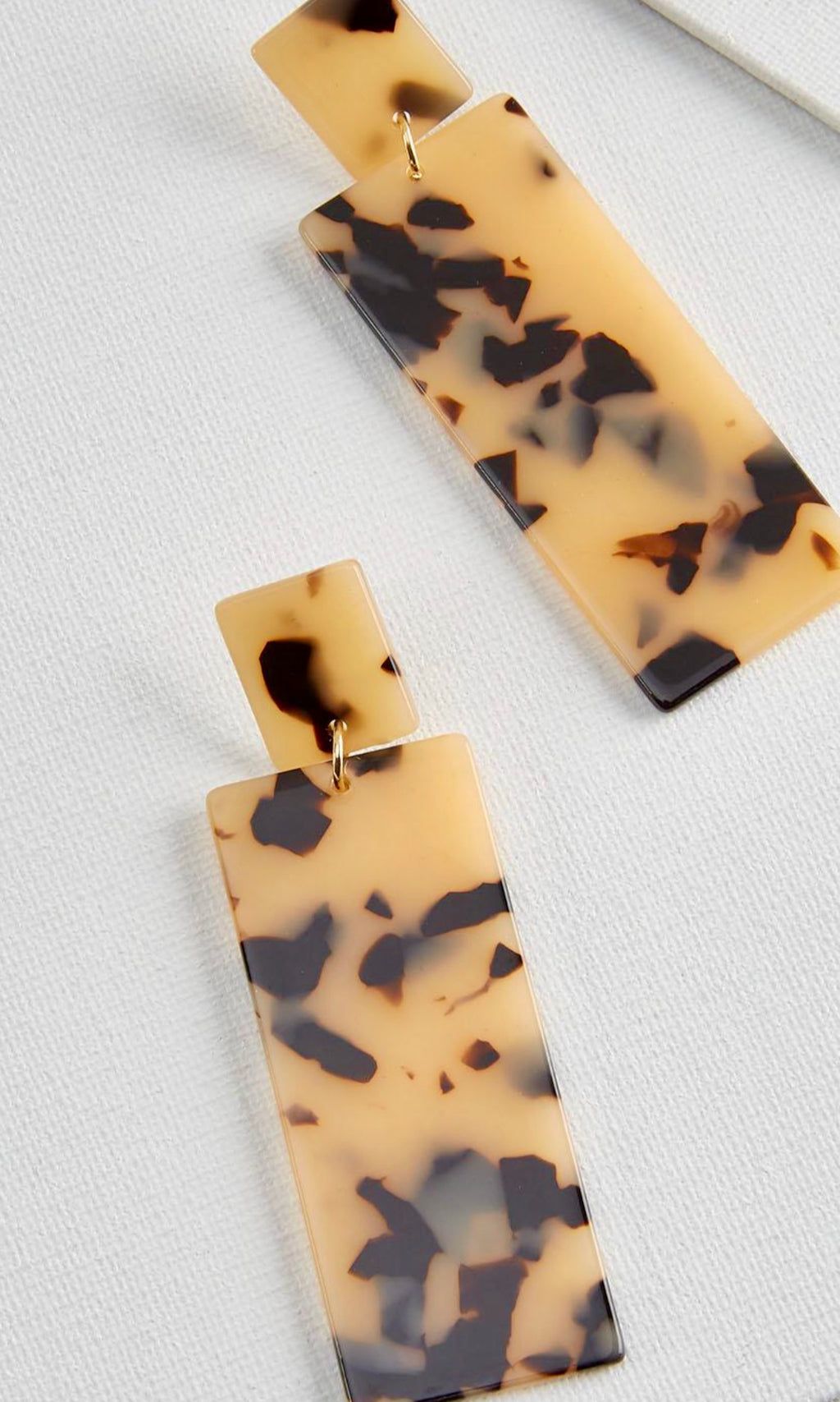 Square Tortoise Print Earrings