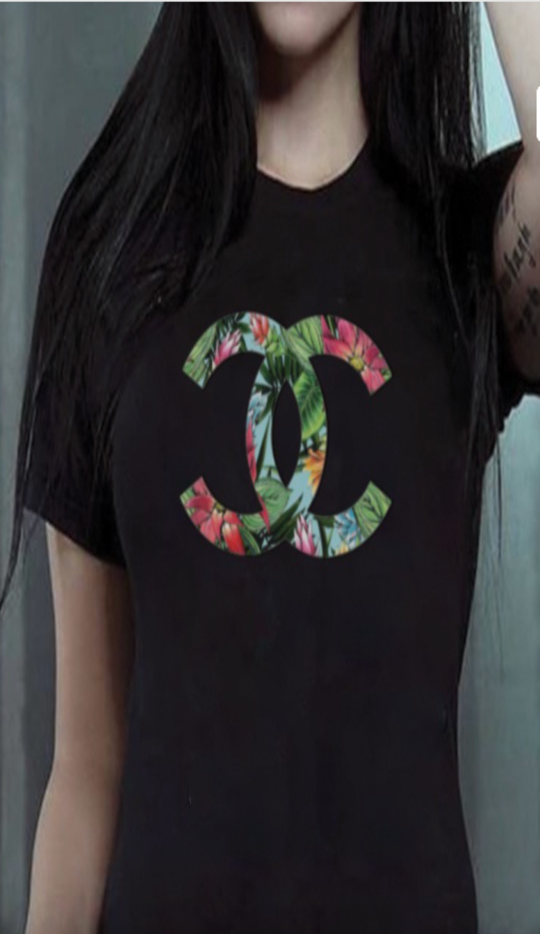 CC Inspired Floral Tee Shirt