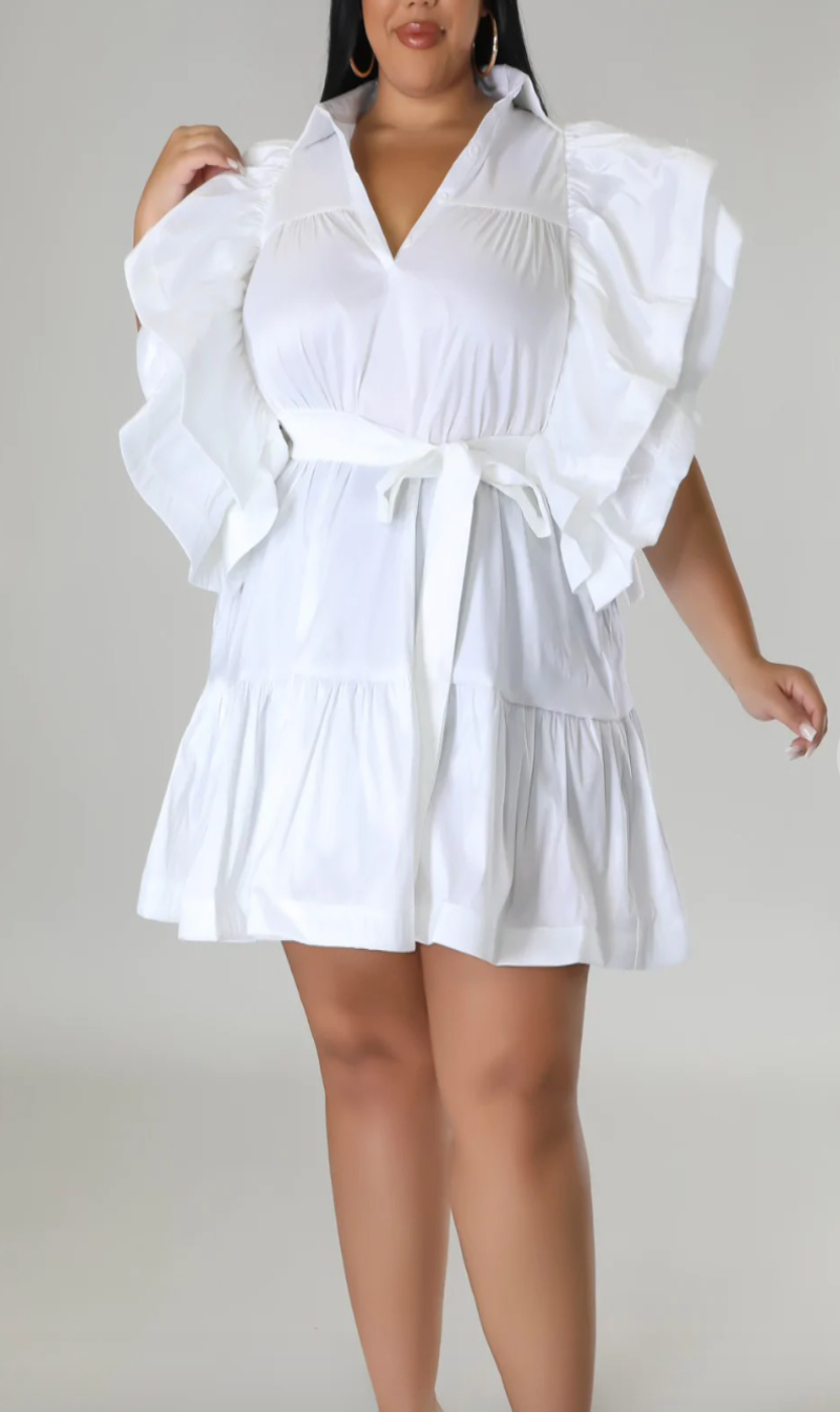 Ruffle Tiered Curvy Mini